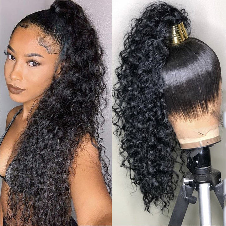 Pre Plucked 360 HD Transparent Lace Frontal Wigs with Baby Hair Brazilian Water Wave Vrvogue Hair