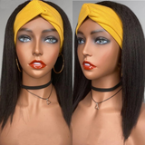 Kinky Straight Headband Wig Human Hair Glueless Half  Human Hair Wigs For Black Women
