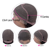 Brazilian Hair 13*4 HD Transparent Lace Front Wigs Kinky Curly Human Hair Wigs