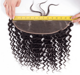 Malaysian Deep Wave 3 Bundles With 13*4 Lace Frontal 10A Grade 100% Human Remy Hair Vrvogue Hair