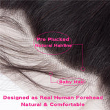 Body Wave Human Hair Closure 13*4 HD Transparent Lace Frontal Natural Color Vrvogue Hair