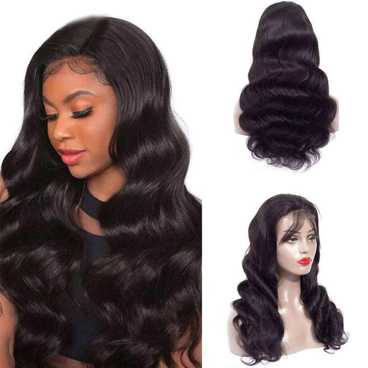 34 Inch Vrvogue Body Wavy Hair 13*6 HD Transparent Lace Front Wigs Human Hair 250% Density Wigs