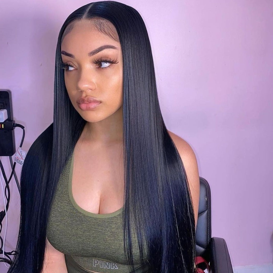Indian Straight 3 Bundles With 13*4 Lace Frontal 10A Grade 100% Human Remy Hair Vrvogue Hair