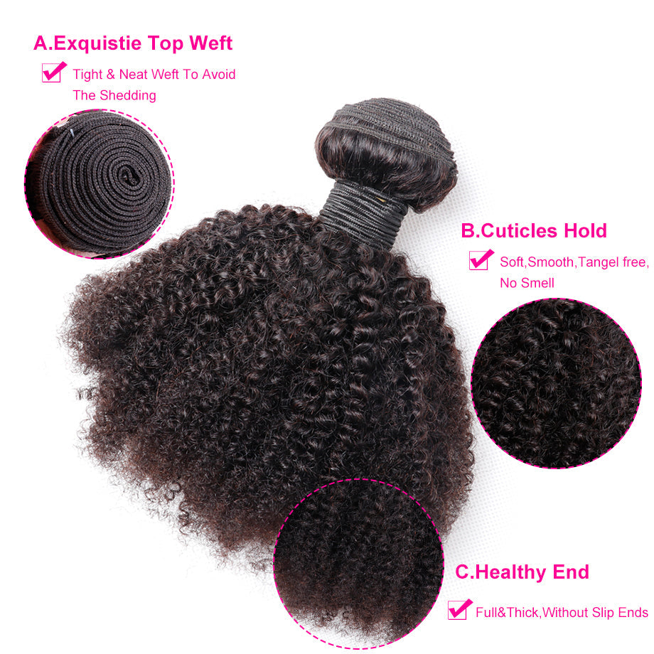 Brazilian Afro Kinky Curly 10A Grade Remy 100% Human Hair 1 Bundle Deal vrvogue hair - vrvogue hair