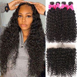 Brazilian Water Wave 4 Bundles With 13*4 Lace Frontal 10A Grade 100% Human Remy Hair Vrvogue Hair