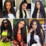34 Inch Deep Wave Wigs 13*6 HD Transparent Lace Front Wigs 180 210 250 Density 30 Inchs Vrvogue Hair