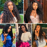 5x5 HD Lace Closure Wig Virgin Hair With Baby hair Deep Wave Human Hair Wigs Melted Match All Skin