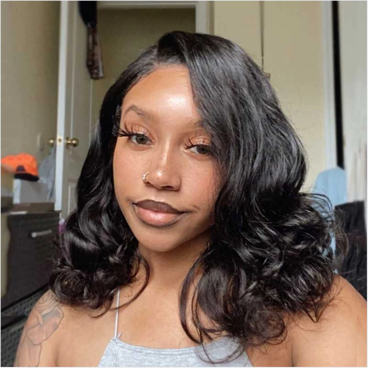 Side Part Bob Wig Body Wave Customized 4x4/13x4 Lace Front Wig 10A Human Hair
