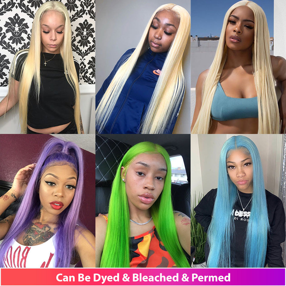613 Pre Plucked 360 HD Transparent Lace Frontal Wigs with Baby Hair Brazilian Straight Hair Vrvogue Hair