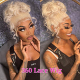 613 Pre Plucked 360 HD Transparent Lace Frontal Wigs with Baby Hair Brazilian Body Vrvogue Hair