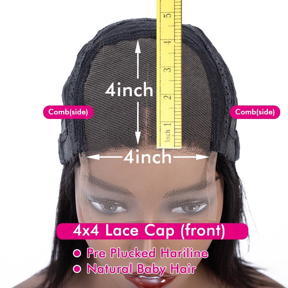 10 Pcs 4x4 Transparent Lace Closure Wig With Baby Hair,Brazilian Water Wave  Hair Human Hair Wigs WholeSale Vrvogue Hair