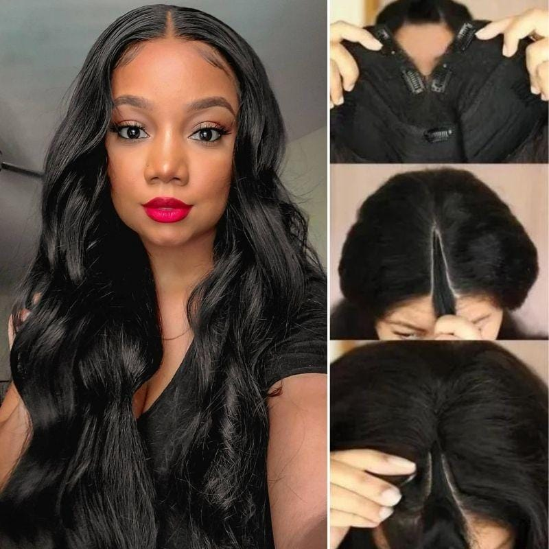 30 Inch Vrvogue Body Wave V Part Wigs No Leave Out Natural Scalp Protective I Part Wigs Beginner Friendly