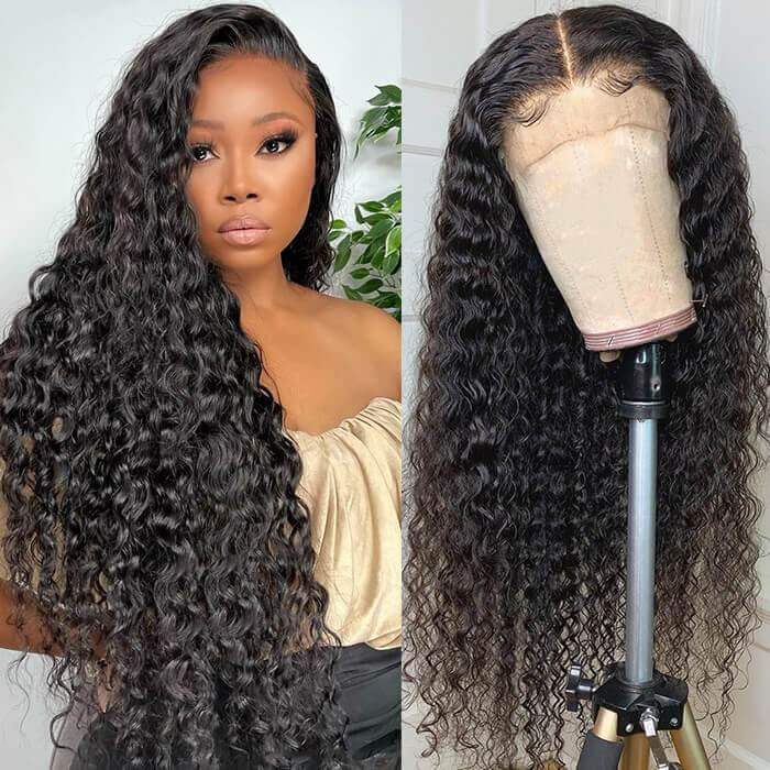 Brazilian Virgin Hair Loose Deep Wave Wigs 13*4 HD Transparent Lace Front Wigs Human Hair Wigs Vrvogue Hair