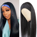 Brazilian Straight Hair Wigs Glueless Headband Wigs 180 210 Density Natural Color Human Hair Wigs