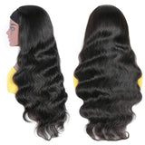 Body Wave Hair Wigs Glueless Headband Wigs 180 210 Density Natural Color Human Hair Wigs
