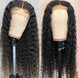 Brazilian Curly Hair Wigs 4*4 HD Transparent Lace Closure Wigs Human Hair 180 210 250 Density Vrvogue Hair