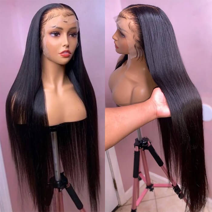 Vrvogue Hair 13x4 HD Lace Front Wig Virgin Hair With Babyhair Best Straight Human Hair Wigs