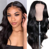 Peruvian Virgin Hair Body Wave Wig 4*4  HD Transparent Lace Closure Wig 180 210 250  Density Natural Color Human Hair Wig Vrvogue Hair