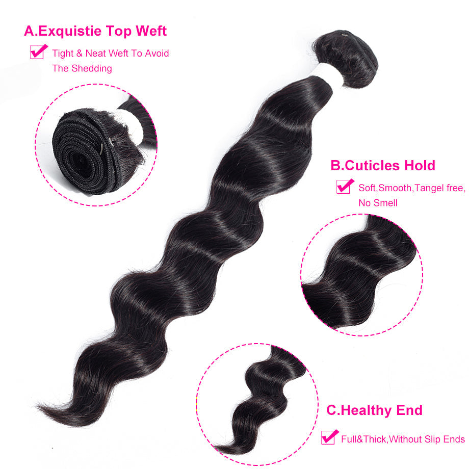 Brazilian Loose Deep Wave 10A Grade Remy 100% Human Hair 1 Bundle Deal vrvogue hair - vrvogue hair