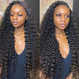 Real Swiss Lace Skin Melt 13x4 HD Lace Front Wigs Deep Wave Virgin Hair With Baby Hair