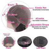 30 Inch Body Wave 13*6 HD Transparent Lace Front Wigs 180 210 250 Density Human Hair Wigs Vrvogue Hair