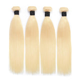 Brazilian Straight 4 Bundles 100% Human Hair Weave Bundles 613 Color 100% Human Hair Vrvogue Hair