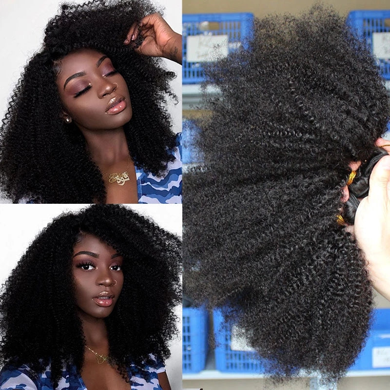 Brazilian Afro Kinky Curly Hair 10A Grade Remy 100% Human Hair 3 Bundles Deal Vrvogue Hair
