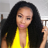 Peruvian Kinky Curly 3 Bundles With 13*4 Lace Frontal 10A Grade 100% Human Remy Hair Vrvogue Hair