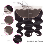 Body Wave Human Hair Closure 13*6 Lace Frontal Natural Color Vrvogue Hair
