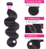 Malaysian Body Wave 3 Bundles With 4*4 Lace Closure 10A Grade 100% Human Remy Hair Vrvogue Hair