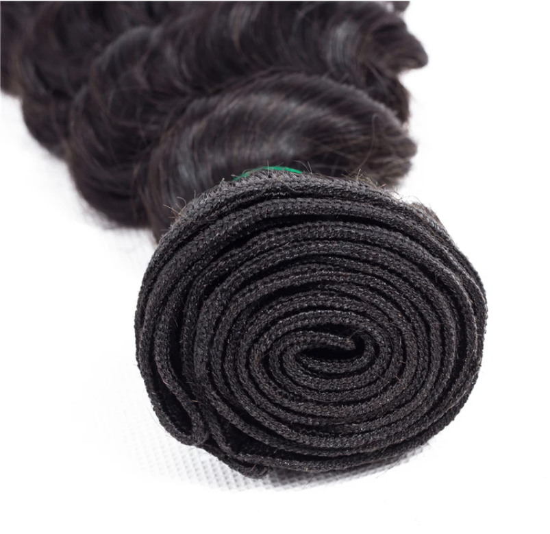 Brazilian Deep Wave 4 Bundles With 4*4 Lace Closure 10A Grade 100% Human Remy Hair Vrvogue Hair