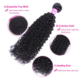 Brazilian Kinky Curly 3 Bundles With 13*4 Lace Frontal 10A Grade 100% Human Remy Hair Vrvogue Hair