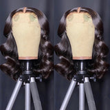 Brazilian Body Wave Wigs 4x4/13x4 Transparent Lace Short Bob Wig 180 210  Density Human Hair Wig