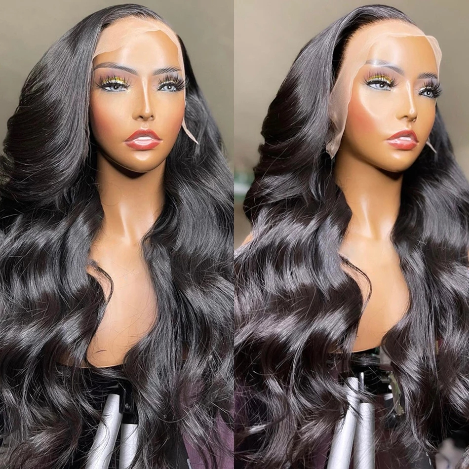 Vrvogue Hair 30 34 40 inch 250% Density Body Wave 13x4 Lace Frontal Human Hair Wigs
