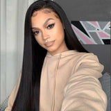 Pre Plucked 360 HD Transparent Lace Frontal Wigs with Baby Hair Brazilian Straight Vrvogue Hair