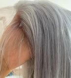 Grey Color Straight 13x4 / T Part/4x4 Transparent Lace Front Human Hair Wigs 180 210 Density Vrvogue Hair