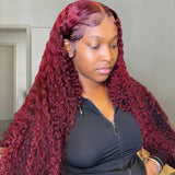 99J 13*6 Transparent Skin Melt Lace Front Wig  100% Virgin Hair Human Hair Wig  Vrvogue Hair