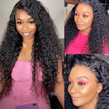 32 Inch Kinky Curly 13x6 HD Transparent Lace Front  Wigs 180 210 250 Density Brazilian Human Hair Vrvogue Hair