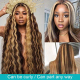 30 Inch Highlight Wigs 13x4 Lace Front Wigs Body Wave Virgin Hair Pre-Colored Vrvogue Hair