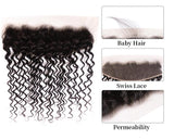 2-5-10-20 Pieces/Lot Deep Wave Hair 13x4 Transparent Lace Frontal Free Middle Three Part  Transparent Lace Remy Human Hair Bulk Sale