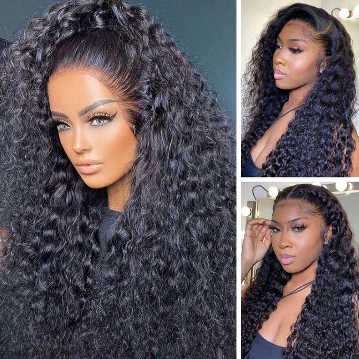 13x6 HD Lace Front Wigs 30 Inches Virgin Hair Water Wave Human Hair Wigs Melted Match All Skin