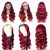Brazilian Body Wave Wigs 99J Glueless Headband Wigs Human Hair Wigs