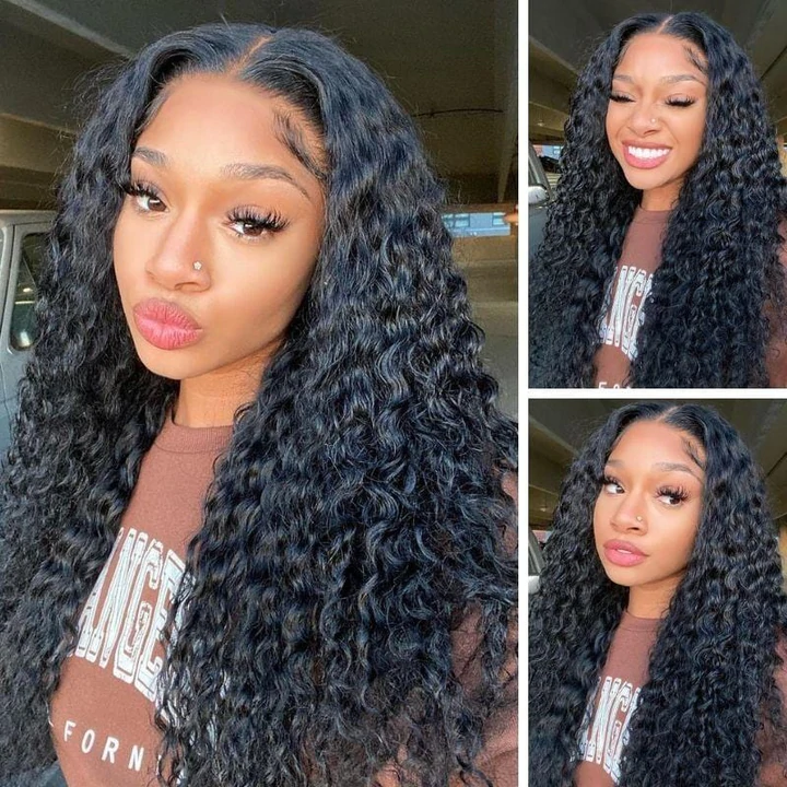 13x6 HD Lace Front Wigs 30 Inches Virgin Hair Water Wave Human Hair Wigs Melted Match All Skin