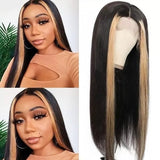 Raw Indian Hair 13x4/T Part/4x4 Lace Wigs 30 Inches Mix Color Highlight Vrvogue Hair