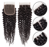 Brazilian Kinky Curly 3 Bundles With 4*4 Closure 10A Grade 100% Human Remy Hair Vrvogue Hair