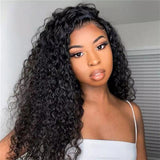 Brazilian  Curly Hair 13*4  HD Transparent Lace Front Wigs 180 210 250 Density 38 Inch Human Hair Wigs
