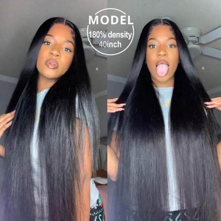 VRVOGUE Extra Long Wigs Human Lace Front Wigs Straight& Body Wave 13*4 Frontal Wigs40 Inch