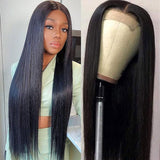 Brazilian Straight Hair Wigs 4*4 HD Transparent Lace Closure Wig 180 210 250 Density Human Hair Wig