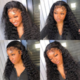 5x5 HD Lace Closure Wig Virgin Hair With Baby hair Deep Wave Human Hair Wigs Melted Match All Skin