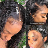 Deep Wave Wig 13*4 HD Transparent Lace Front Wigs 180 210 250 Density 40 Inch Brazilian Human Hair Wig Vrvogue hair